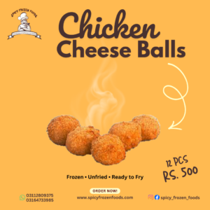 Chicken Cheese Balls (12 Pieces) – Rs 500