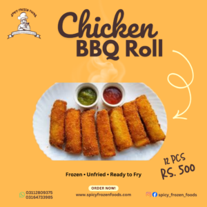 Chicken BBQ Rolls – 12 Pieces | Rs 500