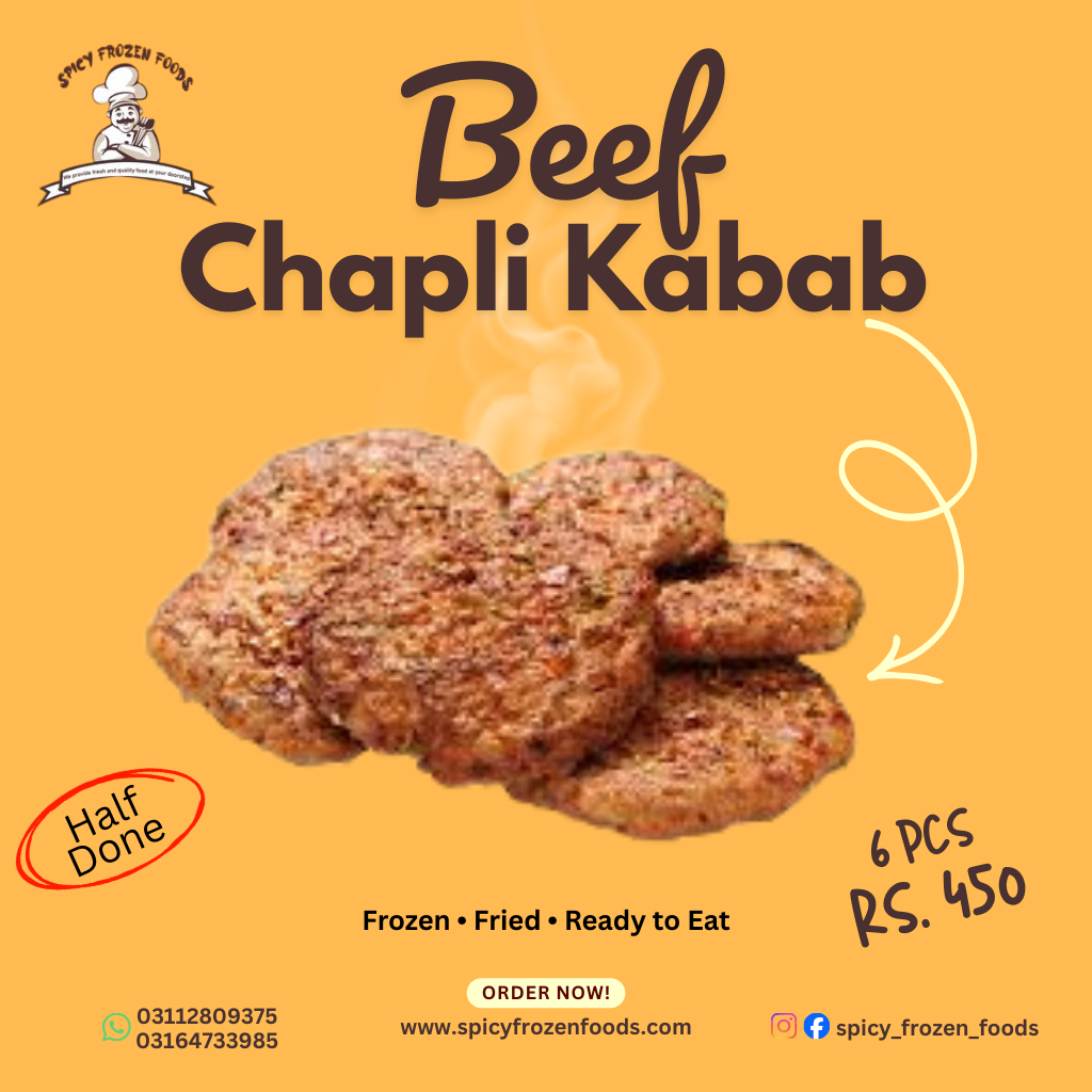 Beef Chapli Kabab – 6 Pieces | Rs 450