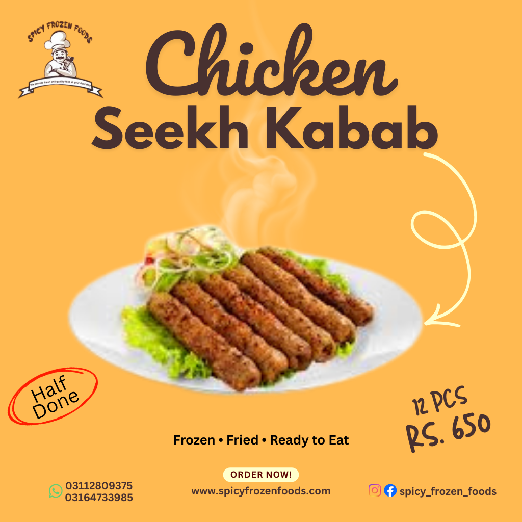 Chicken Seekh Kababs (12 Pieces) | Rs 650