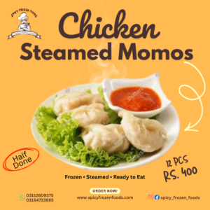Chicken Steamed Momos (10 Pieces) – Rs 400